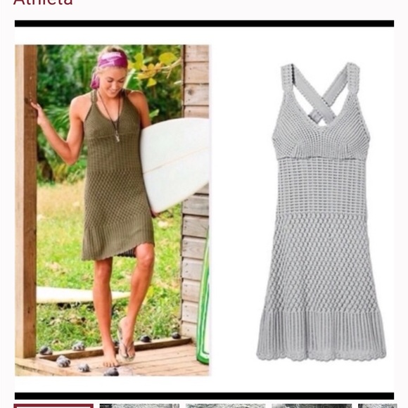 Athleta Crochet Silver/Gray Dress size small - Picture 7 of 7